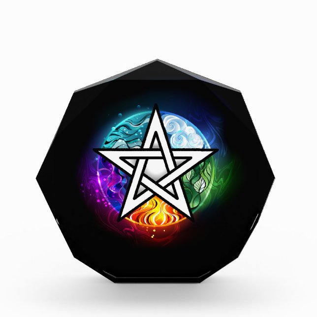 Wasserpentagramm Fotoblock (Vorderseite)