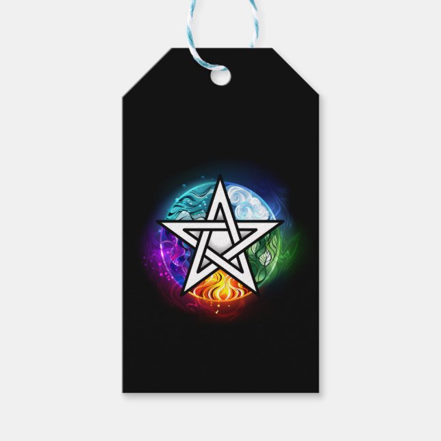 Wasserpentagramm Geschenkanhänger (Vorderseite)