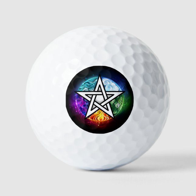 Wasserpentagramm Golfball (Vorderseite)
