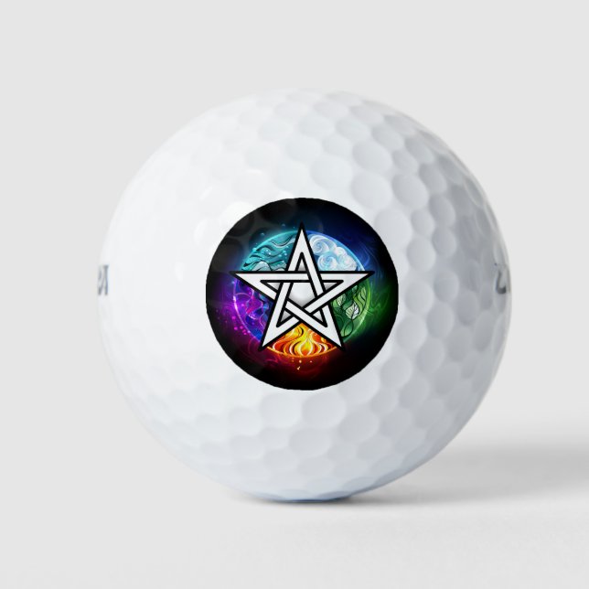 Wasserpentagramm Golfball (Vorderseite)