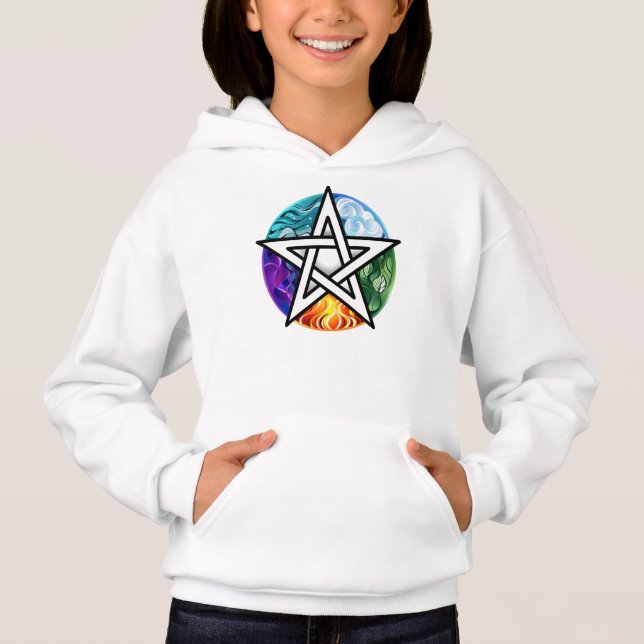 Wasserpentagramm Hoodie (Vorderseite)