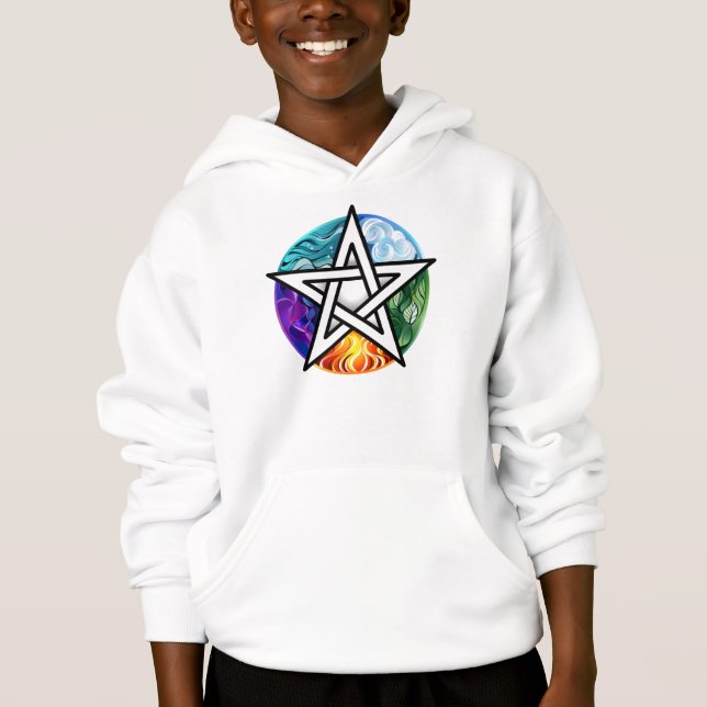 Wasserpentagramm Hoodie (Vorderseite)