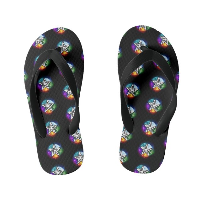 Wasserpentagramm Kinderbadesandalen (Fußbett)