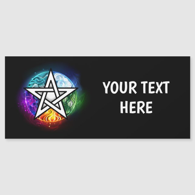 Wasserpentagramm Magnetkarte (Vorderseite)