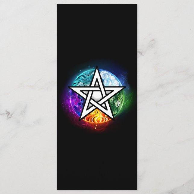 Wasserpentagramm Menükarte (Vorderseite)