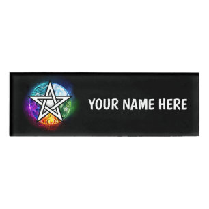 Wasserpentagramm Namenschild