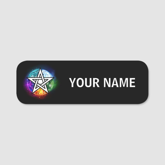 Wasserpentagramm Namensschild (Vorderseite)