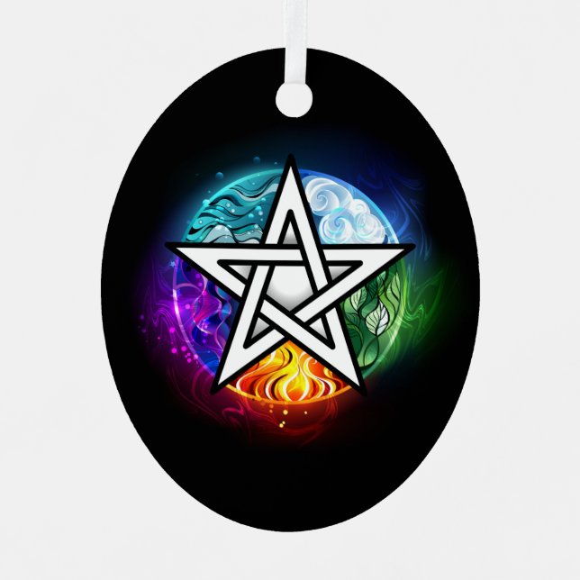 Wasserpentagramm Ornament Aus Metall (Vorderseite)