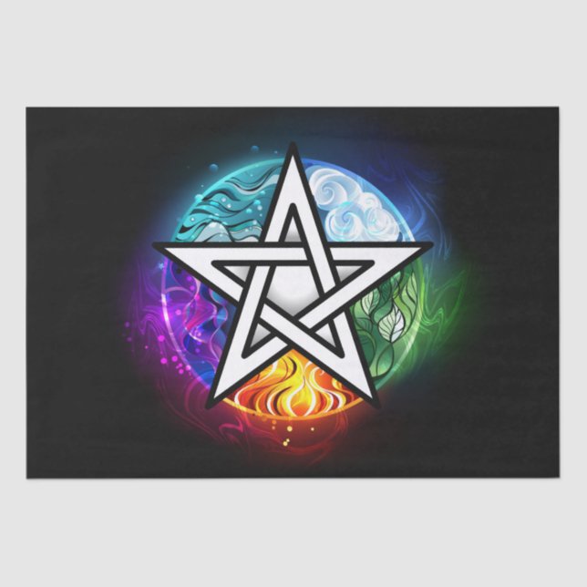 Wasserpentagramm Seidenpapier (Vorderseite)