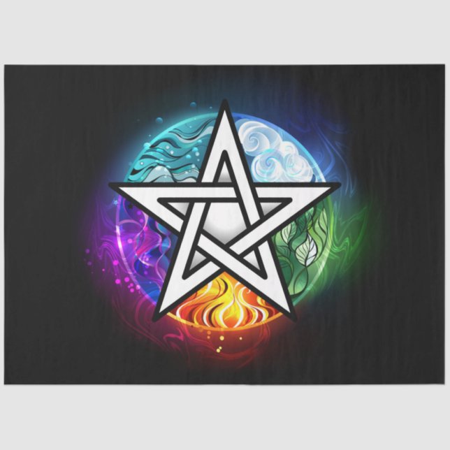 Wasserpentagramm Seidenpapier (Vorderseite)