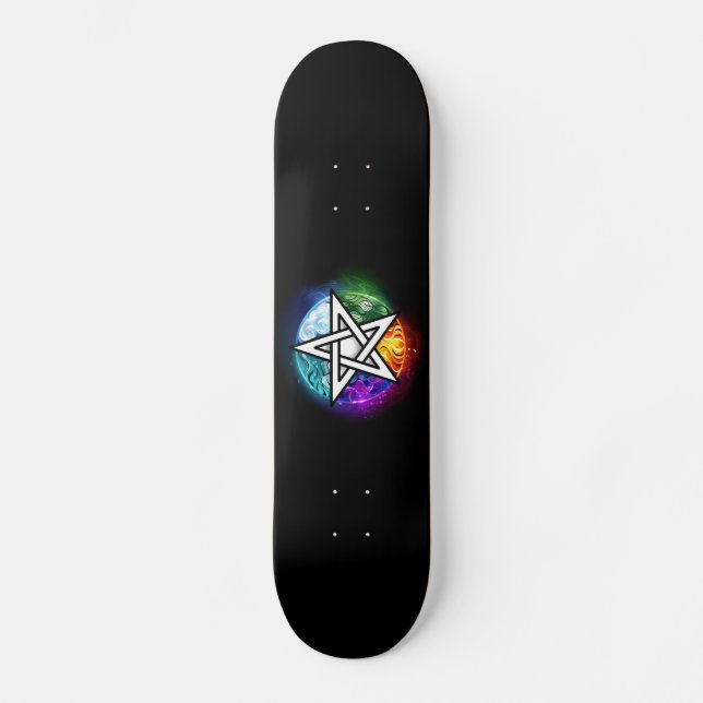 Wasserpentagramm Skateboard (Vorderseite)