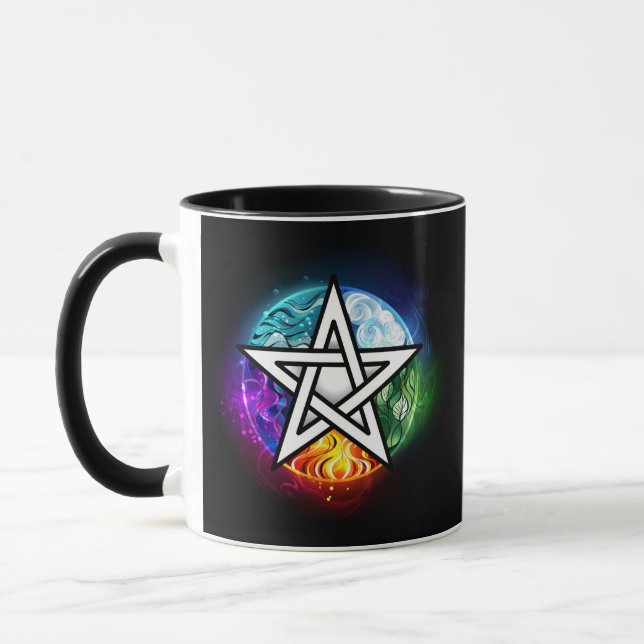 Wasserpentagramm Tasse (Links)