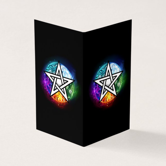 Wasserpentagramm Visitenkarten (Vorderseite)