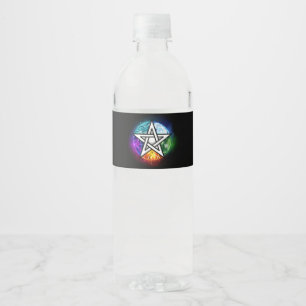 Wasserpentagramm Wasserflaschenetikett