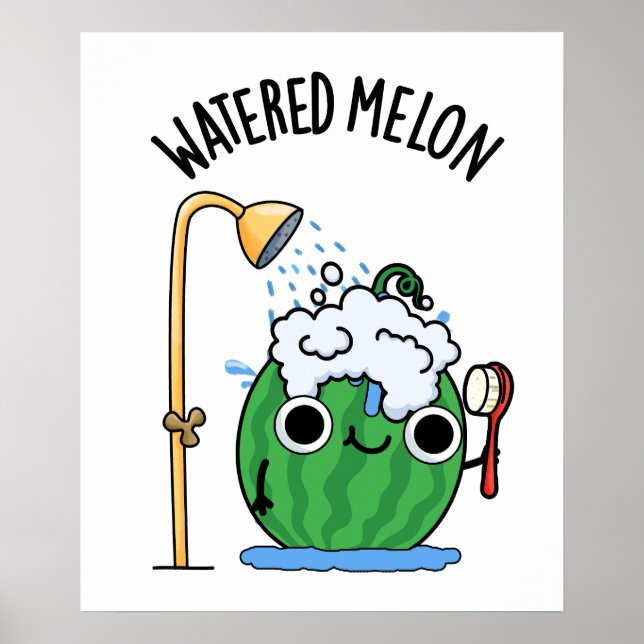 Wasserpfeifen Melon Funny Watermelon Pun Poster (Vorne)