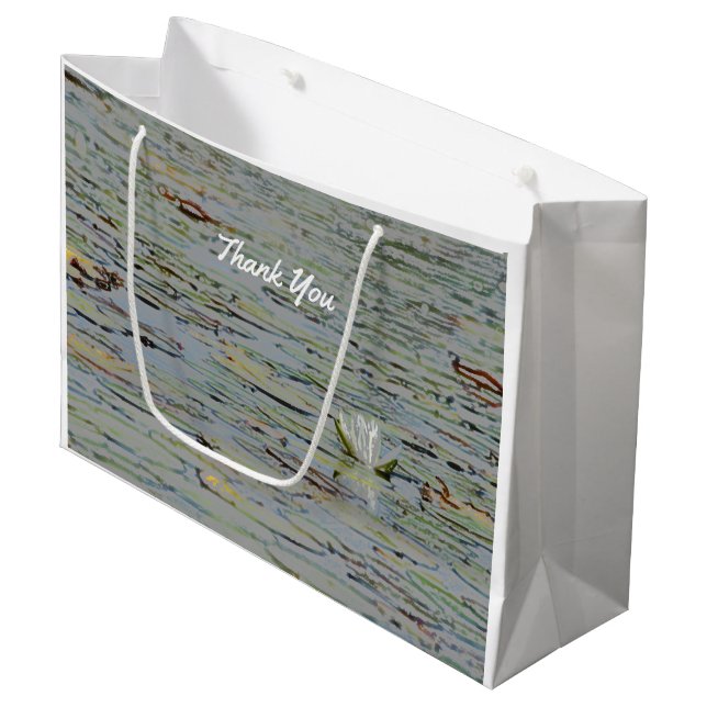 Wasserpfeifenteich Blume I Gartentag Große Geschenktüte (Vorderseite Schrägansicht)