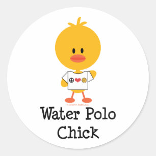 Wasserpolo-Kick-Stickers Runder Aufkleber