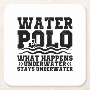 Wasserpolo-Team  Geschenke für Sporttrainer Rechteckiger Pappuntersetzer