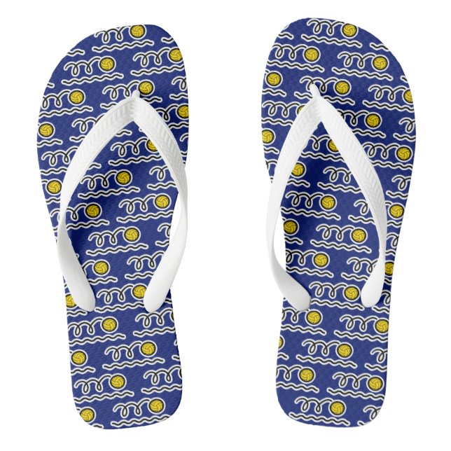 Wasserpolobalpoolpantoffel oder -strand drehen flip flops (Fußbett)