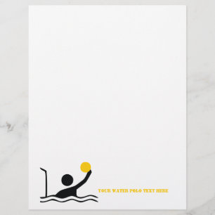Wasserpolster-Player, schwarze Silhouette Flyer