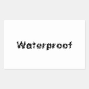 Wasserproben - Schleuderfreies Paket Schwarz-weiß Rechteckiger Aufkleber