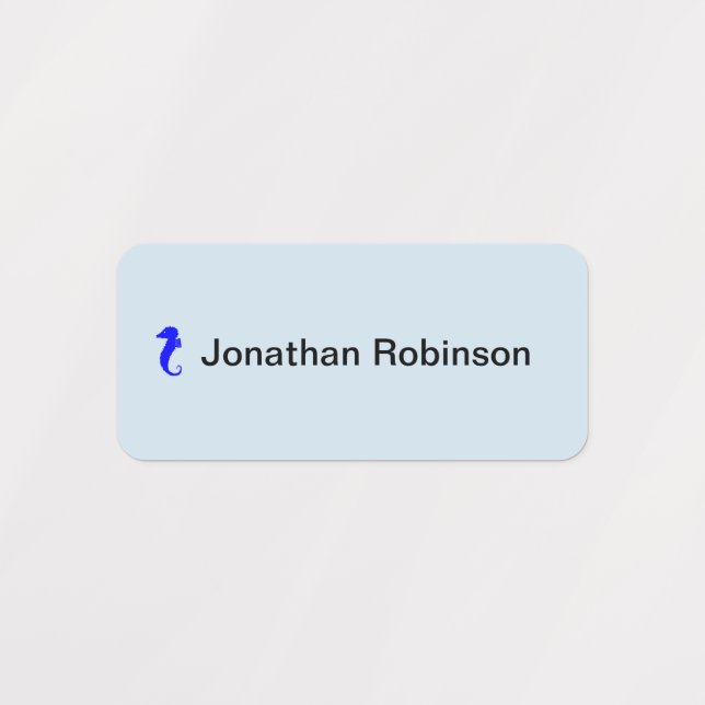 WasserProof-Etikett - Seepferd und Name X 4 Etiketten (Design 1)