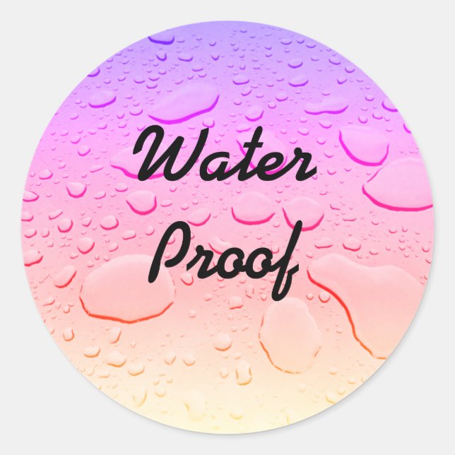 Wasserproof Splash freie Rose Gold Pink Ombre Trop Runder Aufkleber (Vorderseite)