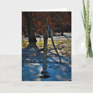 "Wasserpumpe von 1858" Weihnachtskarte Karte