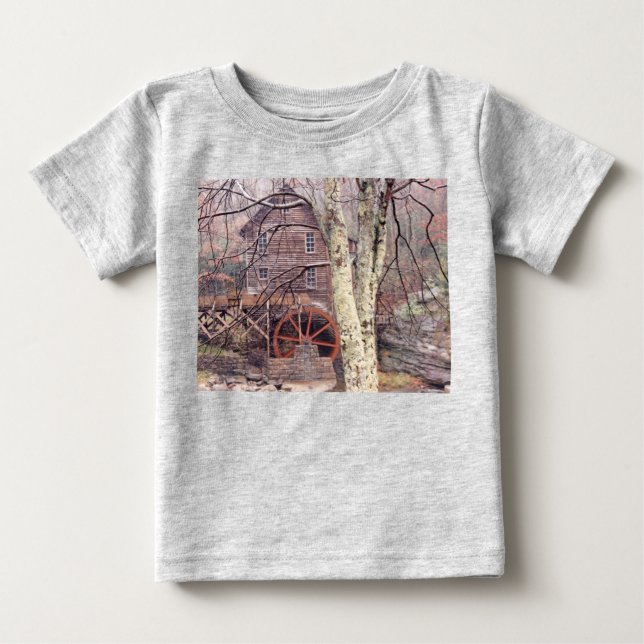 Wasserrad Baby T-shirt (Vorderseite)