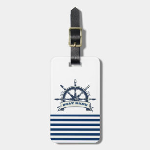 Wasserrad, blaue Streifen Gepäckanhänger