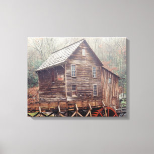 Wasserrad Leinwanddruck