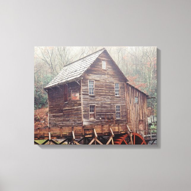 Wasserrad Leinwanddruck (Vorderseite)