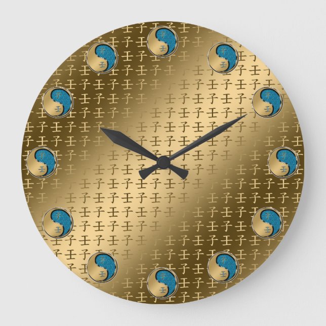 Wasserratte Große Wanduhr (Vorderseite)