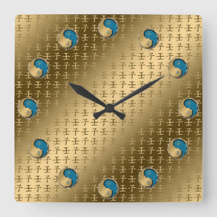 Wasserratte Quadratische Wanduhr