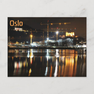 Wasserreflektionen in Oslo, Norwegen Postkarte