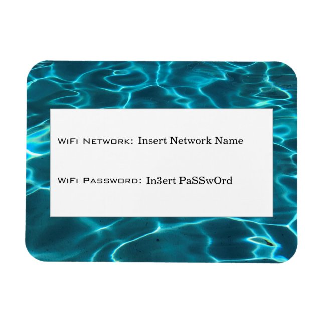 Wasserreflektionen WLAN-Details Magnet (Horizontal)