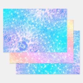 Wasserreifen Wasser Texturen moderne schicke elega Geschenkpapier Set