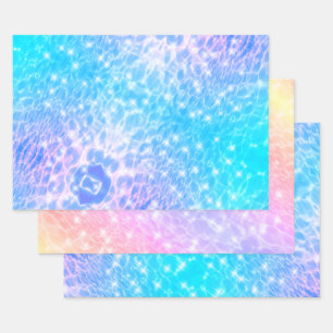 Wasserreifen Wasser Texturen moderne schicke elega Geschenkpapier Set