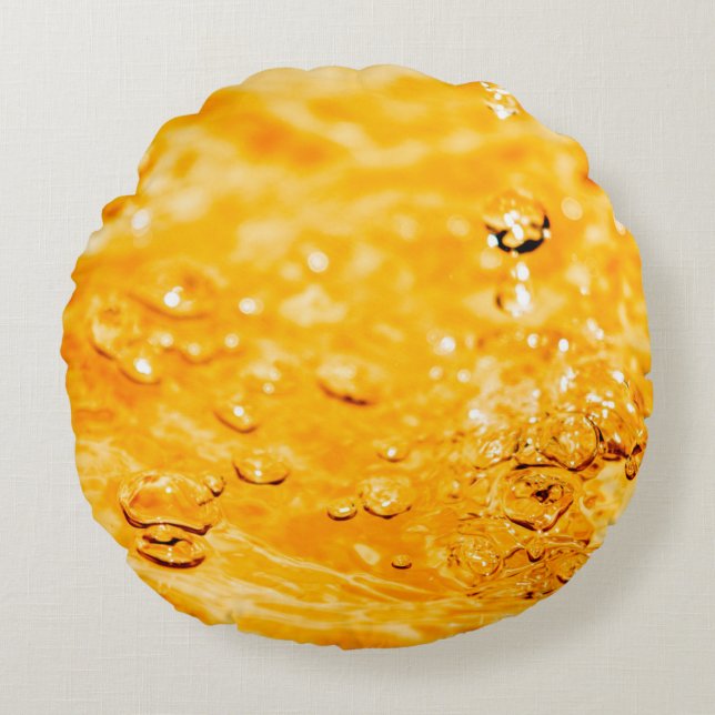 Wasserrippeln flüssige saubere Oberfläche Rundes Kissen (Vorderseite)