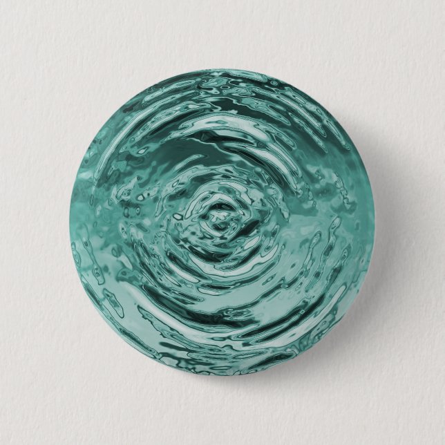 Wasserriss Aquamarin Button (Vorderseite)