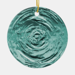 Wasserriss Aquamarin Keramikornament