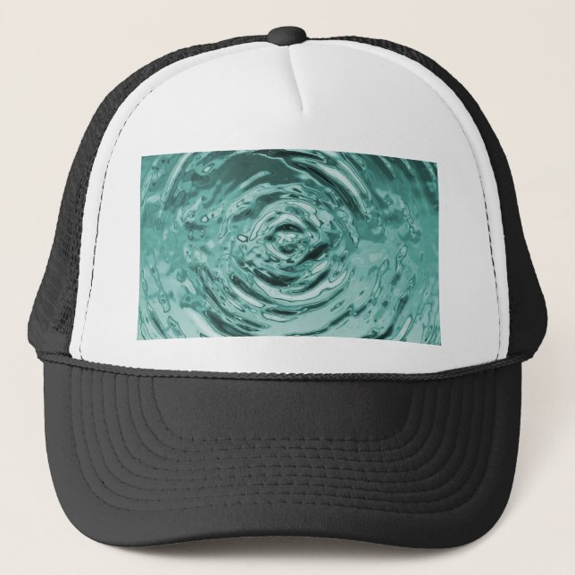 Wasserriss Aquamarin Truckerkappe (Vorderseite)