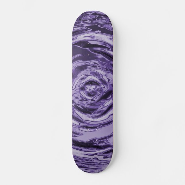 Wasserriss Lila Skateboard (Vorderseite)