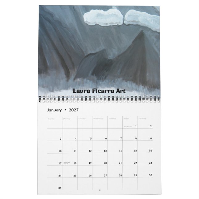 Wassersammlung Kalender (Jan 2027)