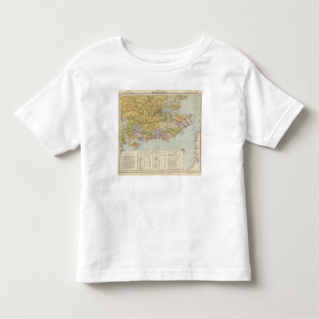 Wasserscheidekarte England, Wales 6 Kleinkind T-shirt (Vorderseite)