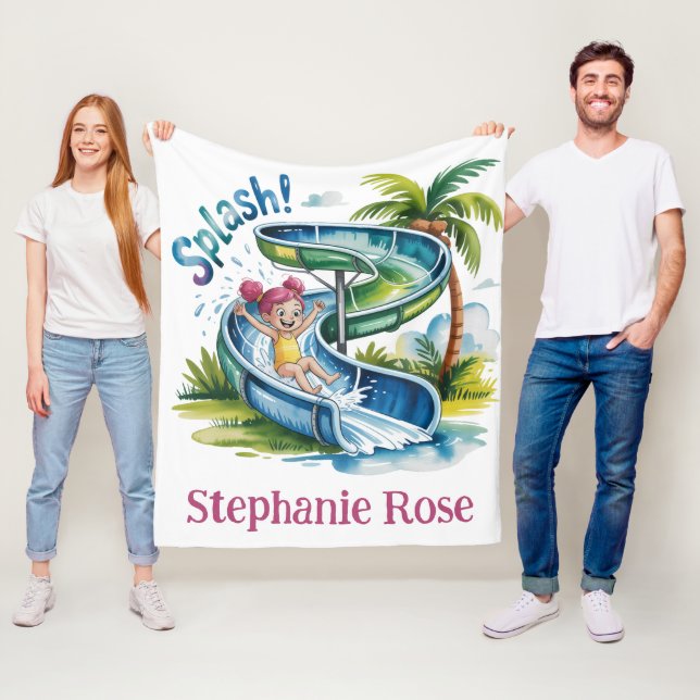 Wasserschieber Girl Geburtstagsparty Geschenk Fleecedecke (Beispiel)