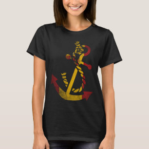 Wasserschiff Anker Spanien Spanischer Flaggensee F T-Shirt