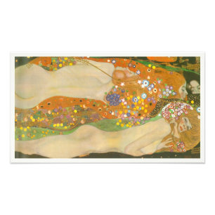 Wasserschlangen II von Gustav Klimt, Jugendstil Fotodruck