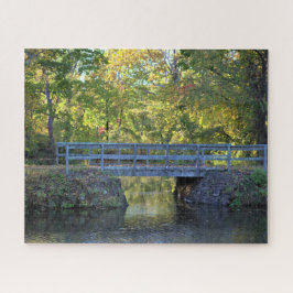 Wasserschutzpuzzle der Herbstbrücke Puzzle