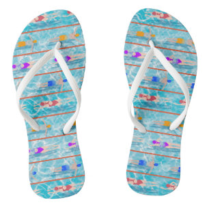 Wasserschwimmer-Team-Muster für die Runden Flip Flops